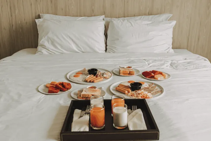 Warm wooden interiors of a resort room at Zacs Valley