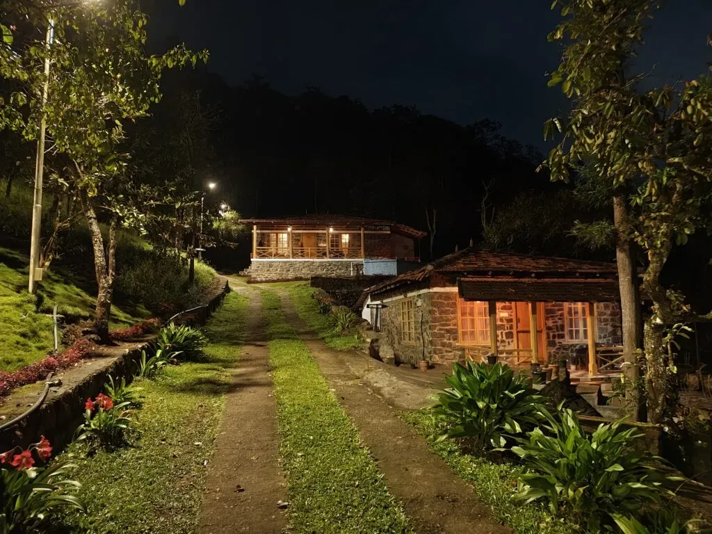 Scenic view of Zacs Valley Resort cottages and greenery